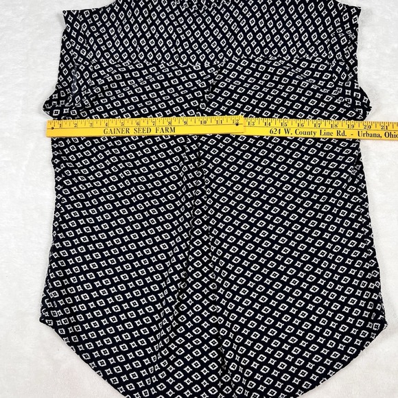 Jachs Girlfriend Short Sleeve Button Down Shirt Women Medium Blue Y2K Academia - Picture 6 of 7